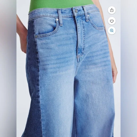 NWT Scoop 2-Tone Baggy Barrel Jeans - Picture 3 of 4